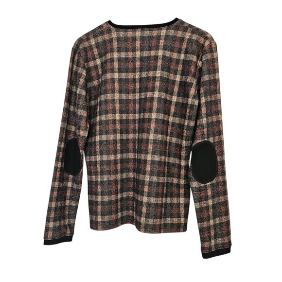 Women's - Arista Equestrian Rustica Sashay Plaid V-Neck Sweater, Size XX Large - Picture 7 of 8